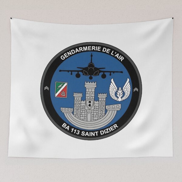 Item preview, French Gendarmerie de l'Air BA 113 Saint-Dizier Military Patch designed and sold by CharlieDesings.