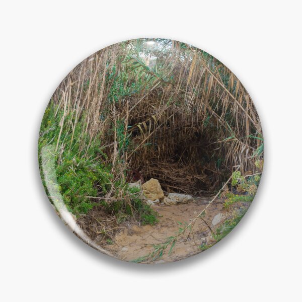 Item preview, Coastal Sand Path Leading Into Dense Reeds and Green Vegetation Creating a Hidden Natural Tunnel designed and sold by Nmallia.