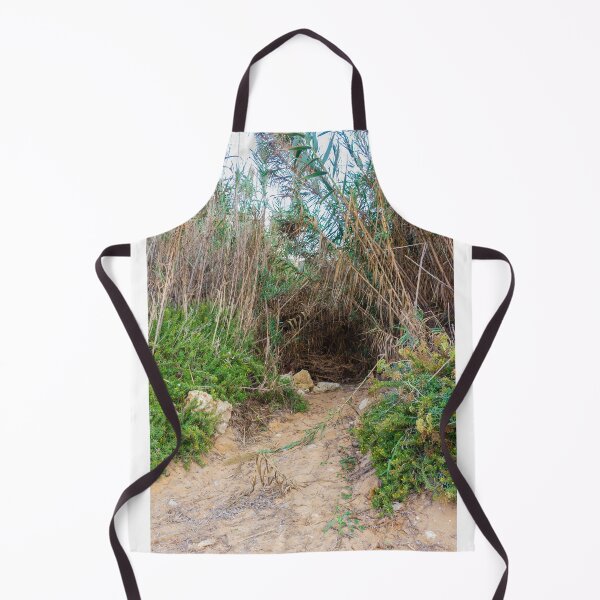 Item preview, Coastal Sand Path Leading Into Dense Reeds and Green Vegetation Creating a Hidden Natural Tunnel designed and sold by Nmallia.