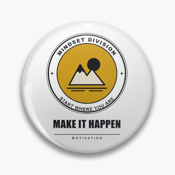 Item preview, Make it Happen — Motivational Vintage Badge designed and sold by AGHstore.