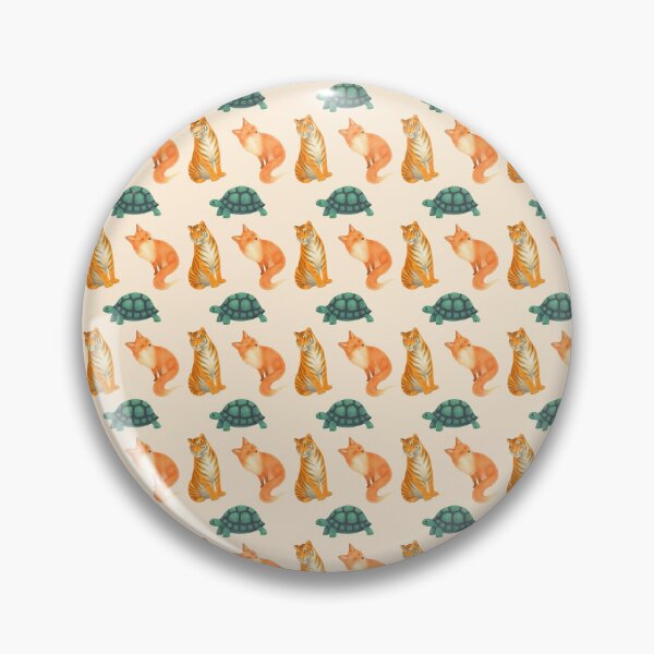 Item preview, Cute Watercolor Animal Sticker Pack | Tiger Fox & Turtle Wildlife Aesthetic Stickers designed and sold by Art IN Pack.