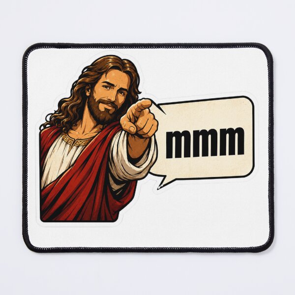Item preview, jesus smiling mmm designed and sold by PatternFly.