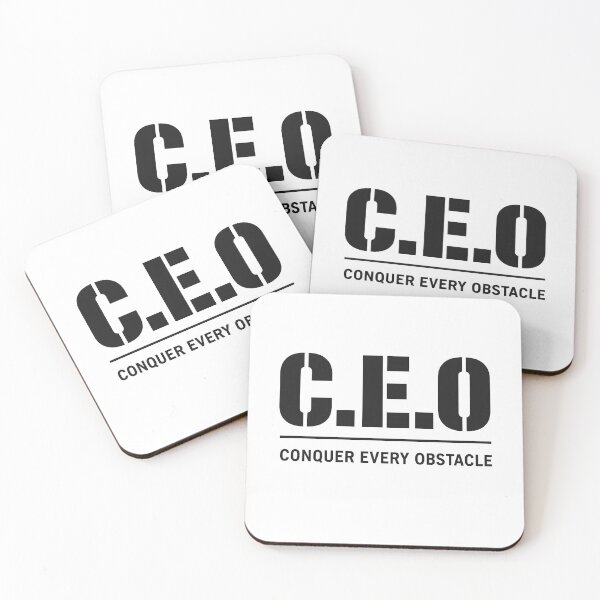 Item preview, CEO Conquer Every Obstacle Motivational Entrepreneur Typography T-Shirt designed and sold by Kavya Art.