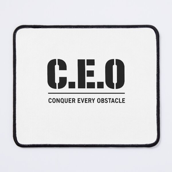 Item preview, CEO Conquer Every Obstacle Motivational Entrepreneur Typography T-Shirt designed and sold by Kavya Art.