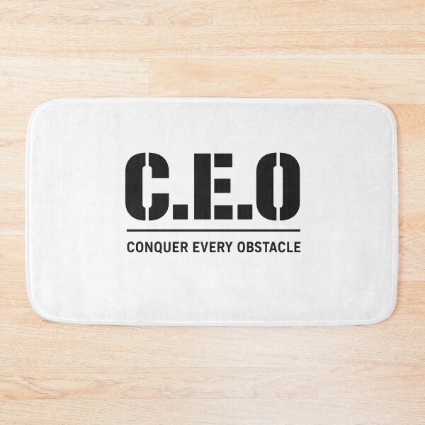 Item preview, CEO Conquer Every Obstacle Motivational Entrepreneur Typography T-Shirt designed and sold by Kavya Art.