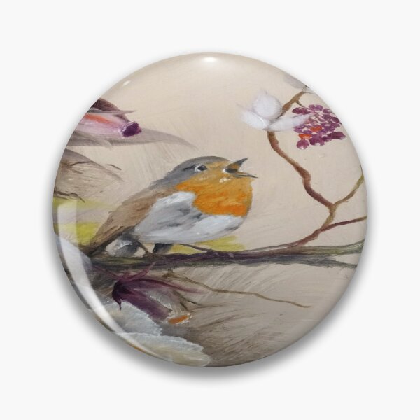 Item preview, European Robin, Painted Robin Bird, Turdidae designed and sold by DiensDesign.