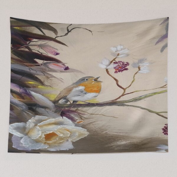 Item preview, European Robin, Painted Robin Bird, Turdidae designed and sold by DiensDesign.