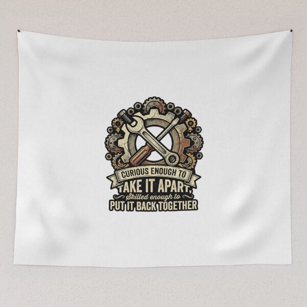Item preview, Mechanic saying Retro workshop design designed and sold by ShirtsUp-Lane.