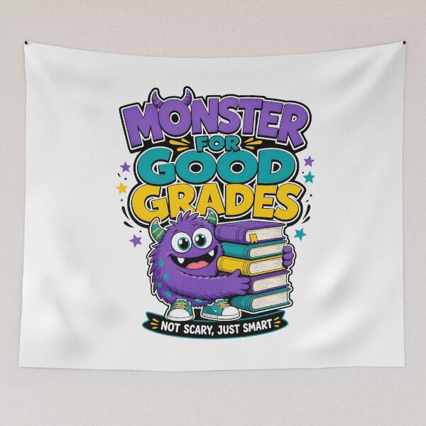 Item preview, Back to School Monster: Not Scary, Just Smart designed and sold by Fenay Designs.