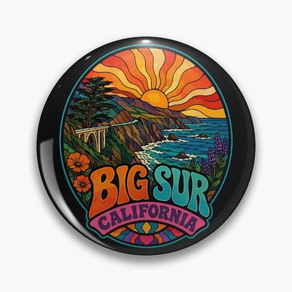 Item preview, Big Sur California Coast Stained Glass Travel designed and sold by TomFrontierArt.