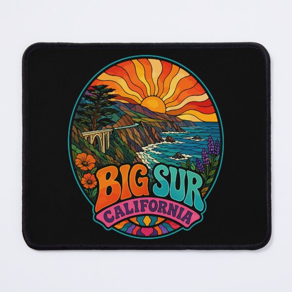 Item preview, Big Sur California Coast Stained Glass Travel designed and sold by TomFrontierArt.