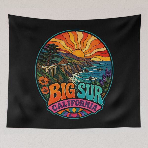 Item preview, Big Sur California Coast Stained Glass Travel designed and sold by TomFrontierArt.