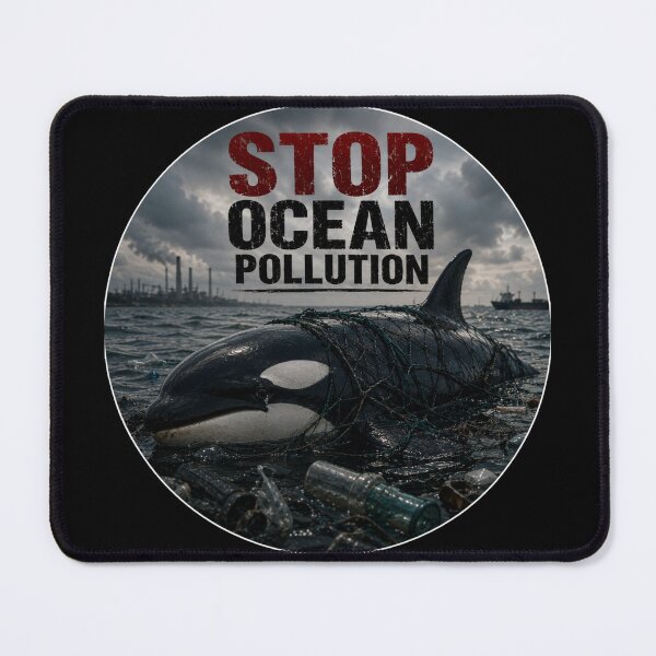 Item preview, Stop ocean pollution orca designed and sold by SMARTKIT DESIGNAGENCY.