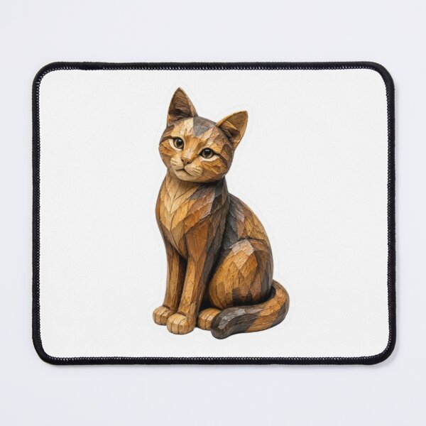 Item preview, Geometric Wooden Cat designed and sold by Snurly.