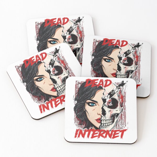 Item preview, Dead Internet Theory Horror Skull Gothic Cyberpunk Graphic T-Shirt designed and sold by Kavya Art.