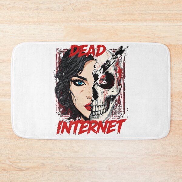 Item preview, Dead Internet Theory Horror Skull Gothic Cyberpunk Graphic T-Shirt designed and sold by Kavya Art.