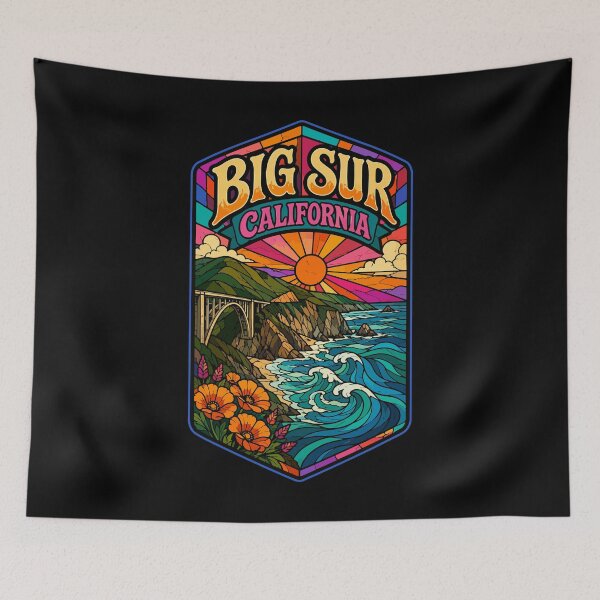 Item preview, Big Sur California Coast Stained Glass Art designed and sold by TomFrontierArt.