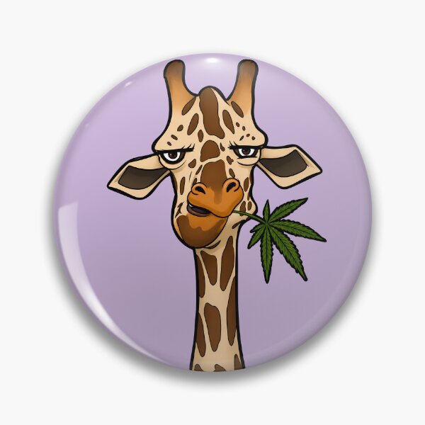 Item preview, Stoned Giraffe Cartoon Character Art Illustration designed and sold by Cannaxes Studio.
