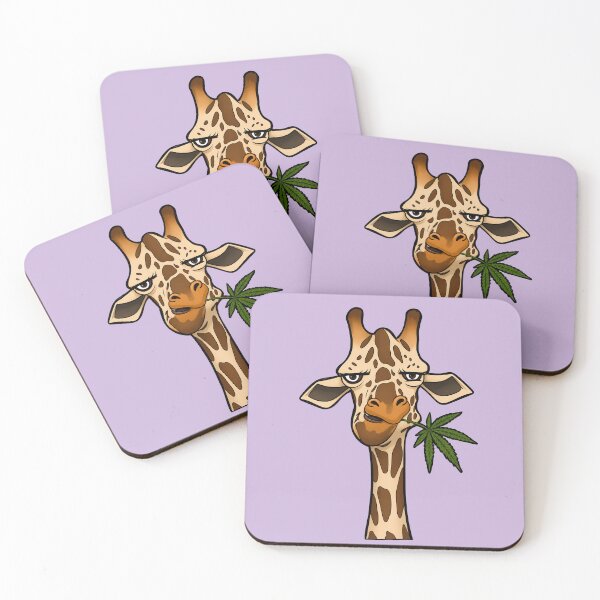 Item preview, Stoned Giraffe Cartoon Character Art Illustration designed and sold by Cannaxes Studio.