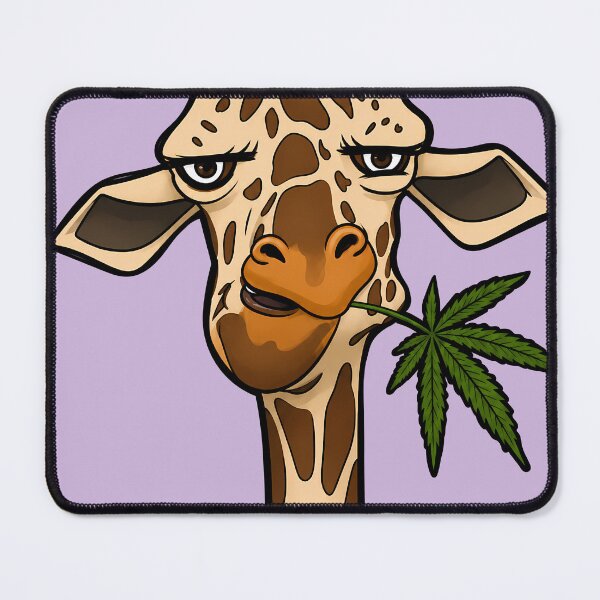 Item preview, Stoned Giraffe Cartoon Character Art Illustration designed and sold by Cannaxes Studio.