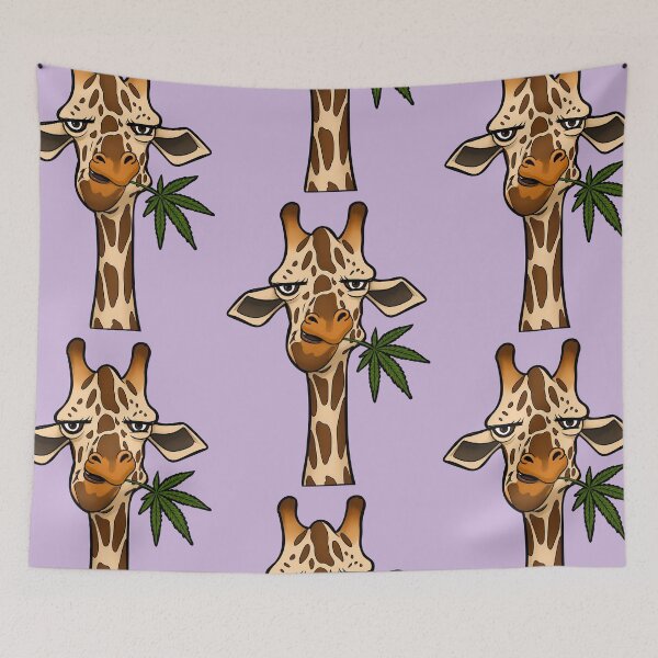 Item preview, Stoned Giraffe Cartoon Character Art Illustration designed and sold by Cannaxes Studio.