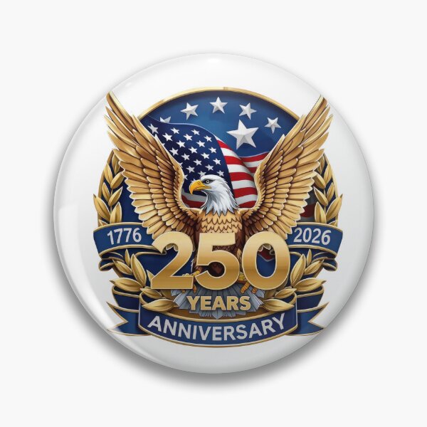 Item preview, US 250th Anniversary Semiquincentennial Eagle Emblem designed and sold by CharlieDesings.