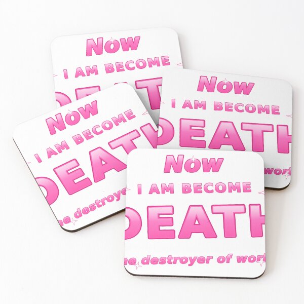 Item preview, Now I Am Become Death — Pink Barbiecore Sparkle Quote designed and sold by DraakMonster013.