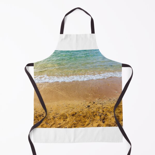 Item preview, Golden Sandy Beach Shoreline With Gentle Ocean Waves And Clear Turquoise Water designed and sold by Nmallia.