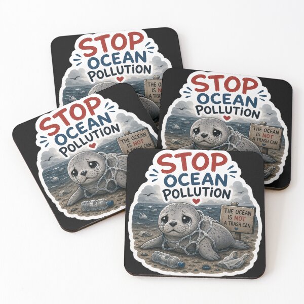 Item preview, Stop Ocean Pollution Save Neil the Seal designed and sold by SMARTKIT  DESIGNAGENCY.