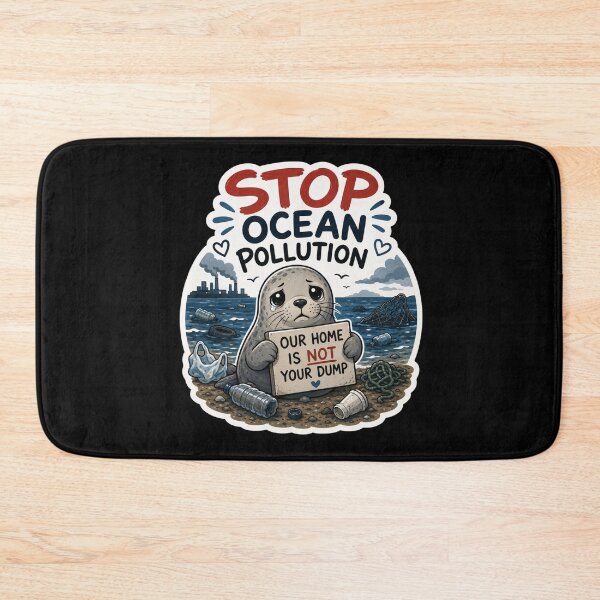 Item preview, Stop Ocean Pollution Save Neil the Seal designed and sold by SMARTKIT  DESIGNAGENCY.