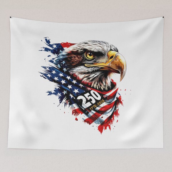 Item preview, US Semiquincentennial Patriotic Bald Eagle 250th Anniversary Graphic designed and sold by CharlieDesings.