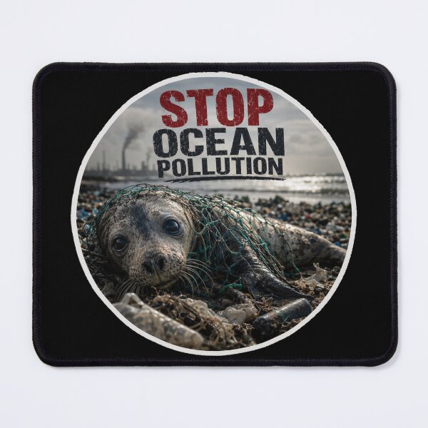 Item preview, Stop Ocean Pollution Save Neil the Seal designed and sold by SMARTKIT DESIGNAGENCY.