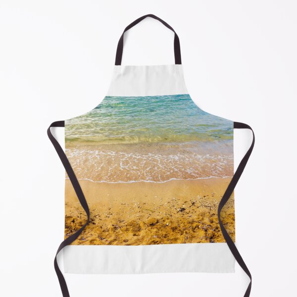 Item preview, Golden Sandy Beach Shoreline With Gentle Ocean Waves And Clear Turquoise Water designed and sold by Nmallia.