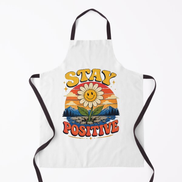 Item preview, Stay Positive Smiling Flower Retro Vintage Motivational T-Shirt designed and sold by WORN.THOUGHTS.