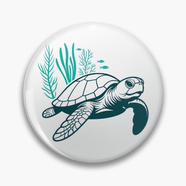 Item preview, Teal Tide Pocket Turtle - Minimalist Light Mode Logo designed and sold by ArthousePromos.