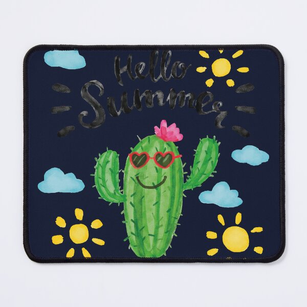 Item preview, Cute Summer Cactus - Hello Summer Watercolor designed and sold by ilkayArtStudio.
