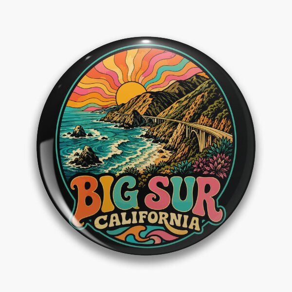 Item preview, Big Sur California Coast Retro Trippy Art Travel designed and sold by TomFrontierArt.