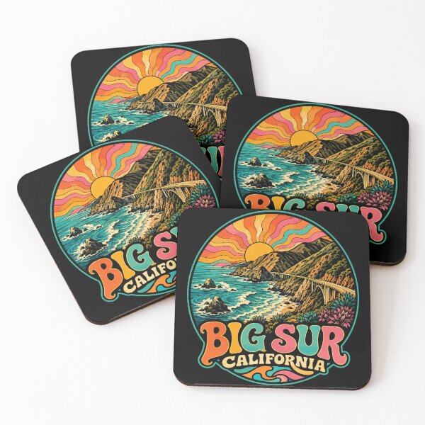 Item preview, Big Sur California Coast Retro Trippy Art Travel designed and sold by TomFrontierArt.
