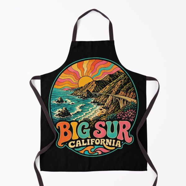 Item preview, Big Sur California Coast Retro Trippy Art Travel designed and sold by TomFrontierArt.