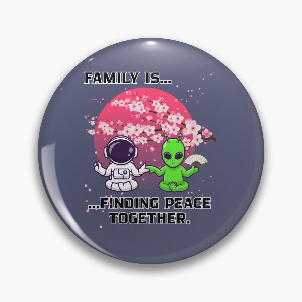 Item preview, Family Is Finding Peace Together Cute Astronaut and Alien Design designed and sold by AhmadAnnaPrints.