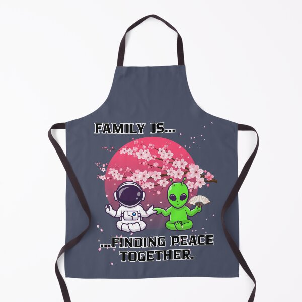 Item preview, Family Is Finding Peace Together Cute Astronaut and Alien Design designed and sold by AhmadAnnaPrints.