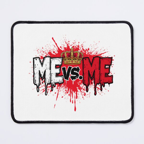 Item preview, Me vs Me Motivational Streetwear Gym Typography T-Shirt designed and sold by Kavya Art.