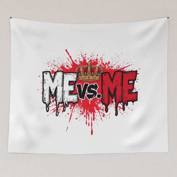 Item preview, Me vs Me Motivational Streetwear Gym Typography T-Shirt designed and sold by Kavya Art.