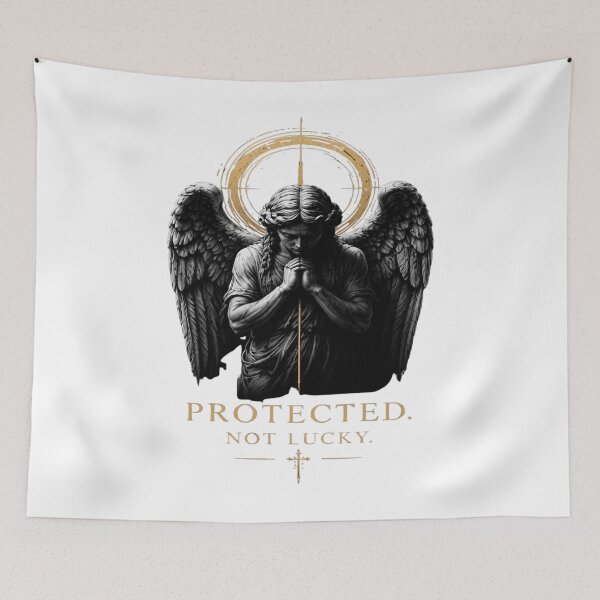 Item preview, Protected Not Lucky Guardian Wings designed and sold by TCDesigne.