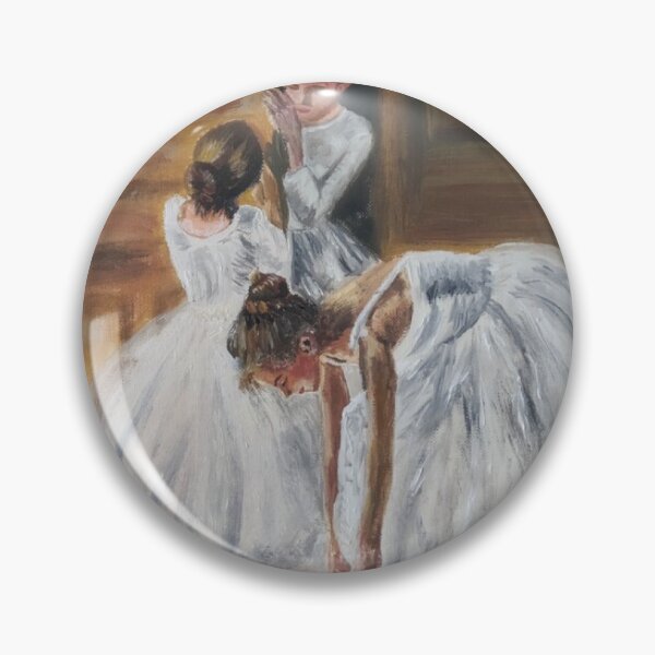 Item preview, Ballerinas Preparing Behind the Scenes Oil Painting designed and sold by ilkayArtStudio.