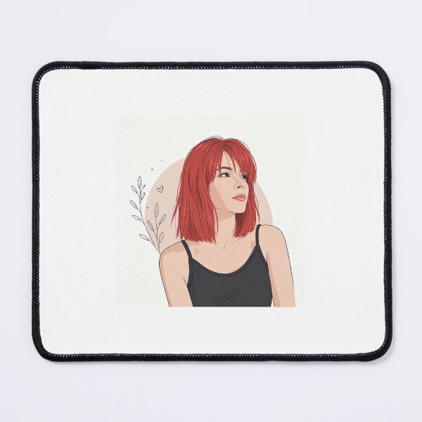 Item preview, Minimalist Red Hair Girl Portrait designed and sold by Sztyep88.