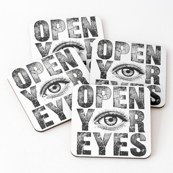 Item preview, Open Your Eyes Motivational Streetwear Graphic T-Shirt designed and sold by Kavya Art.