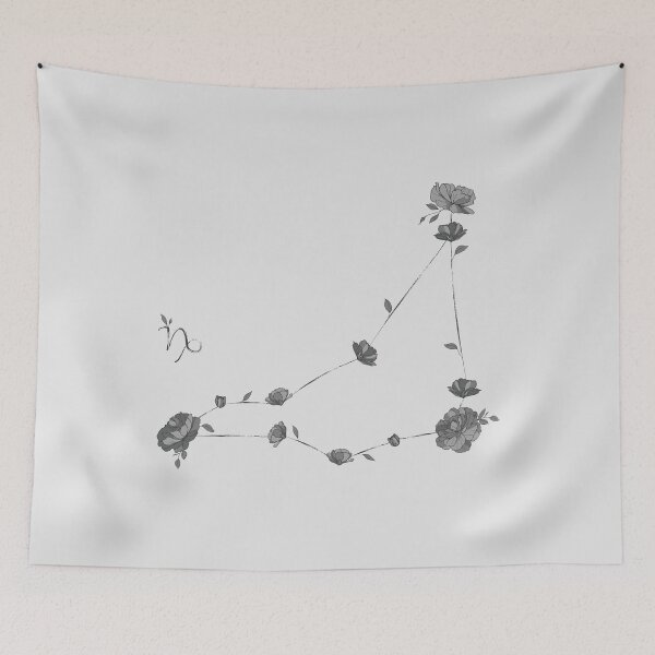 Item preview, Capricorn Floral Zodiac Constellation designed and sold by TheThankfulTyne.