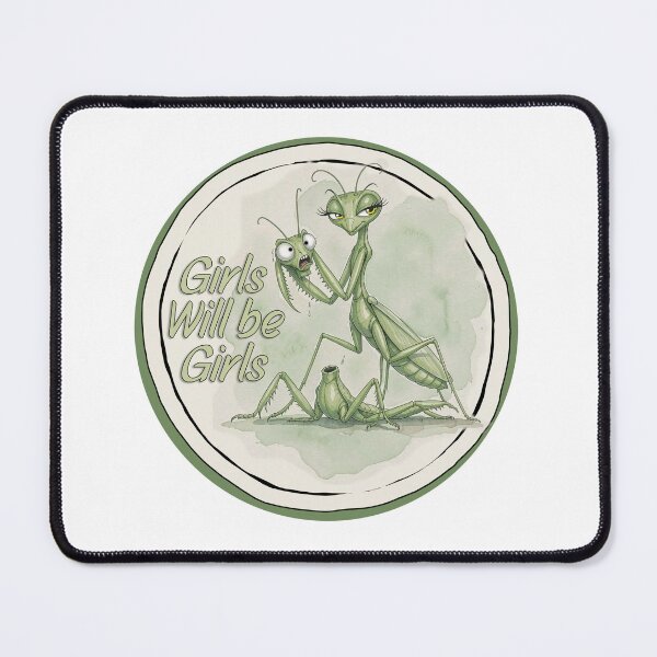 Item preview, Girls Will Be Girls - Praying Mantis Illustration designed and sold by Wilcox PhotoArt.