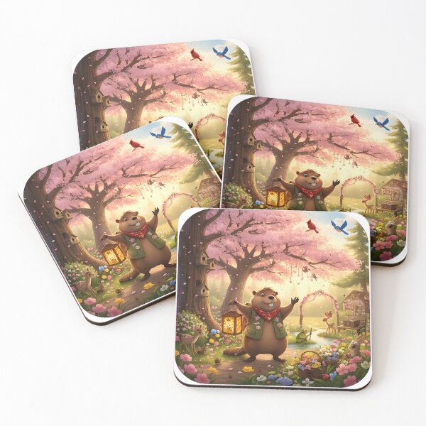 Item preview, Happy Beaver Adventures – Spring Blossom Festival designed and sold by Clothes With Smiling Animals Walt Gral.